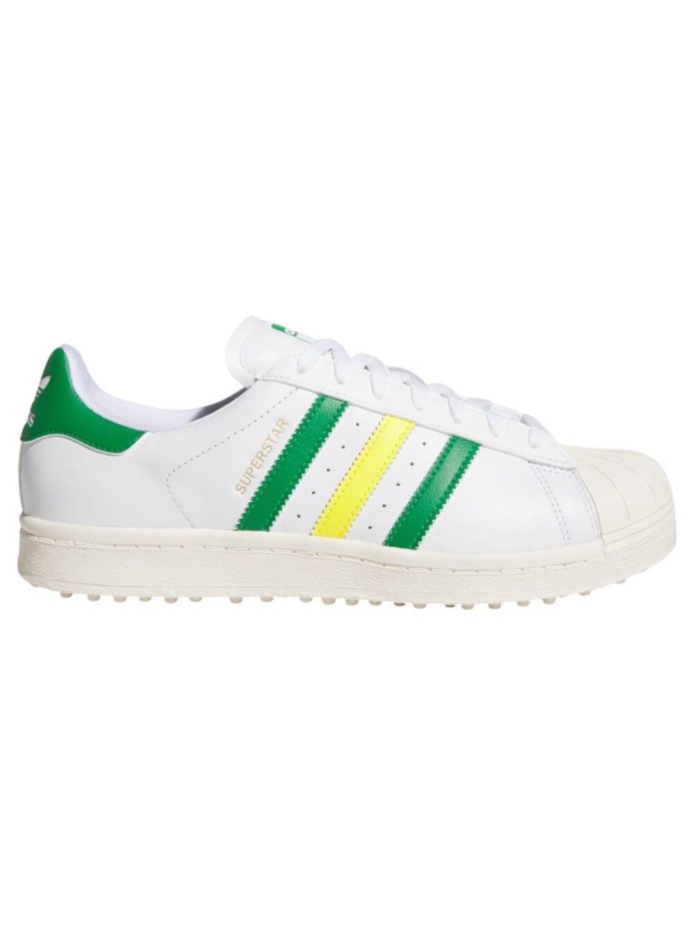 adidas Superstar - Unisex Spikeless Golf Shoes White Green Yellow IH8533 NEW